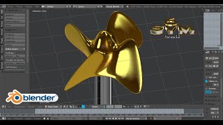 Modéliser Une Hélice De Bateau Quatre pales Tutoriel en francais