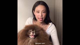 Jennie with her dog kuma 🐕#blackpink #jennie