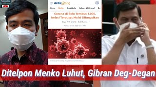 Gibran Curhat Kasus COVID-19 Tembus Ribuan Tak Sampai Sebulan, Menko Luhut Langsung Telepon