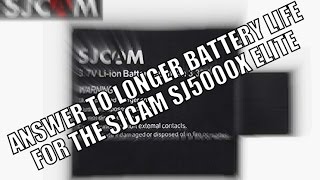 Sjcam Sj5000x Elite Improved Battery life !