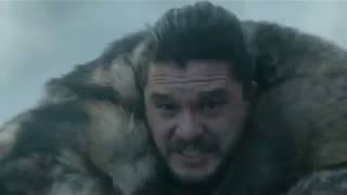 Jon Snow rides Daenerys Dragon Game of Thrones Season 8 Episode 1