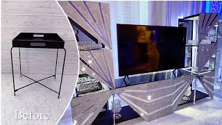 DIY $5 BELOW LIVING ROOM TV UNIT| USING AN ITEM YOU NEVER THOUGHT ABOUT!