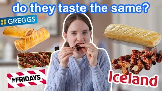 Restaurant food vs Supermarket dupe *Greggs, TGI Fridays vs. Iceland*