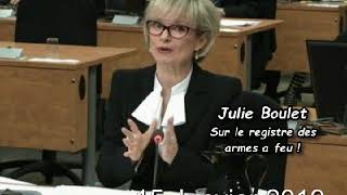 Julie Boulet Sur le registre d'armes a feu du Quebec