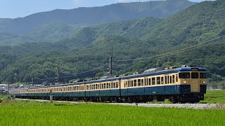 【スカ色9両】長ﾅﾉ115系C1編成+八ﾄﾀM40編成 回送列車(回9433M)・構内移動 Jul. 25th, 2014