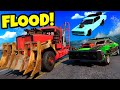 We Used MAD MAX Cars On a DANGEROUS FLOODED MOUNTAIN in BeamNG Drive Mods!