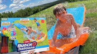 We Put a Water Slide In Our Backyard
