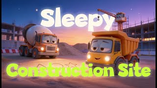 The Sleepy Construction Site (Part 2) 🌙 3 Story Collection 🚜 Learn Shapes, Courage & Routine