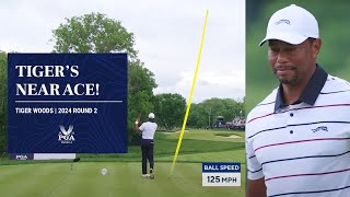 Tiger Woods' Near HOLE-IN-ONE! | 2024 PGA Championship