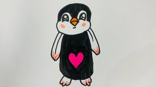 How to draw a penguin easy for beginners I Simple Animal Drawing | Easy Step by Step