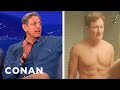 Jeff Goldblum Admires Conan S 6 Pack Conan On Tbs