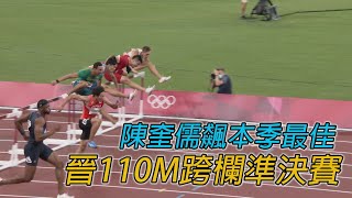 陳奎儒飆本季最佳 晉110M跨欄準決賽/愛爾達電視20210803