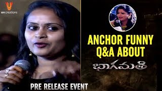 Anchor Funny Q\u0026A about Bhaagamathie Movie | Anushka | Unni Mukundan | Thaman S | #Bhaagamathie