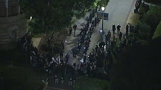 Police amass on UCLA campus after protesters ordered to disperse