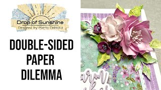 🔥🔥 How to deal with a double-sided paper dilemma? Great idea to stretch your stash! #cards