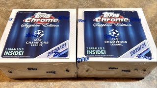 NEW RELEASE! 2020/2021 TOPPS CHROME SAPPHIRE UEFA CHAMPIONS LEAGUE BOX OPENING!  Soccer cards!