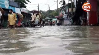 সামান্য বৃষ্টি আর পাহাড়ি ঢলে জলাবদ্ধতা, ভোগান্তিতে সুনামগঞ্জ শহর