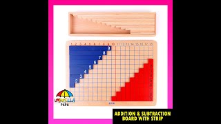 Montessori Math Addition and Subtraction Board with Strips 数学加减板