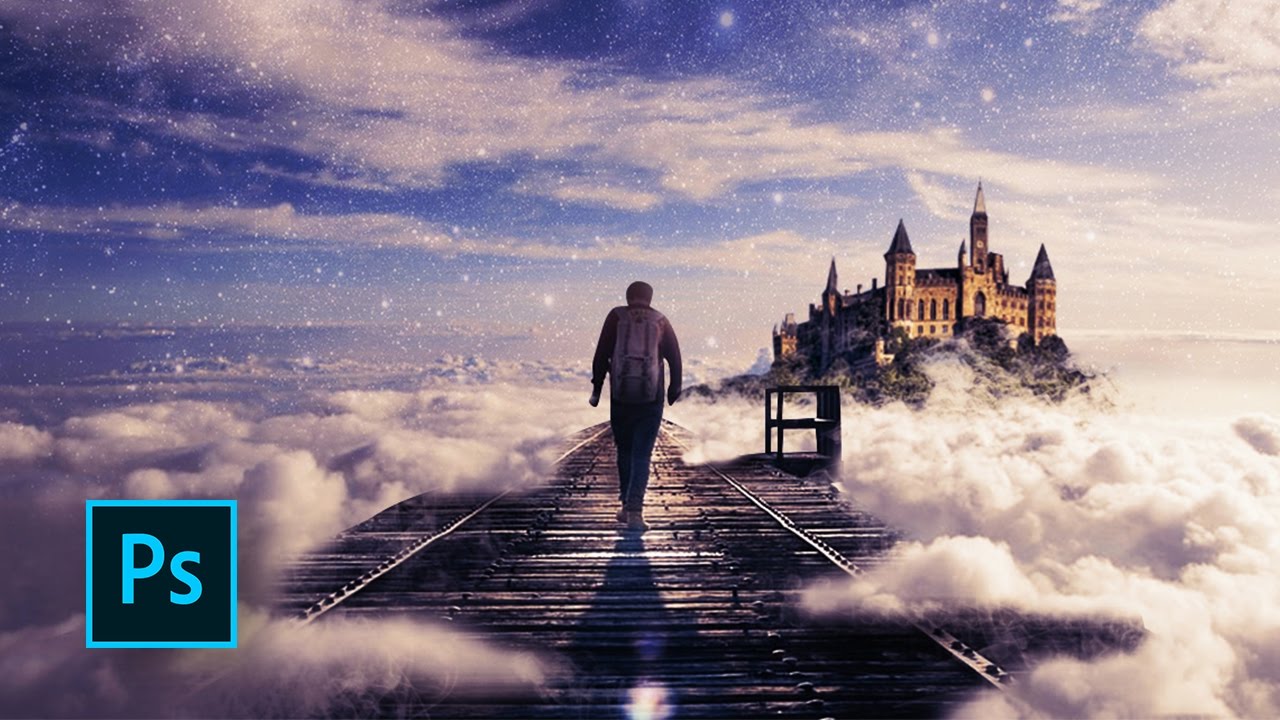 How To Make A Fantasy Photo Manipulation - Walking In The Clouds ...