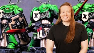 Space Marine Painting Tutorial: Indomitus Bladeguard in Green! A Tribute to Local Game Stores.