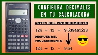 Cómo configurar decimales en calculadora Casio | Fix | fx-82MS