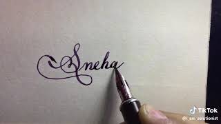 sneha name calligraphy