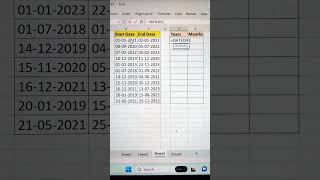 Find Years/Months Between 2 Dates In Excel 💯 | Excel DATEDIF Function 🔥 #shorts #exceltips #bytetech