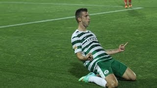 Tamás Priskin with the first goal for Maccabi Haifa