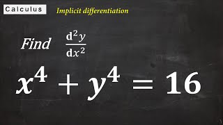 Second Derivative using IMPLICIT DIFFERENTIATION (Worked Example)