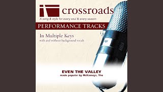 Even the Valley (Performance Track Low with Background Vocals in C#)