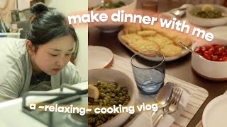 cook with me on a sunday night | easy vegetarian dinner