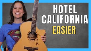 Hotel California EASIER Guitar Lesson - No Barre Chords!