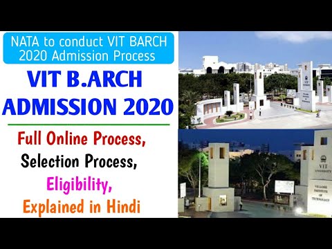 NATA To Conduct VIT B.Arch Admission 2020 Online Process - Dates ...