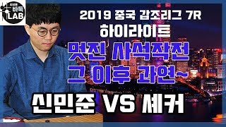 [신민준 멋진 사석작전 그 이후] 2019 중국 갑조리그 7R #신민준 VS #셰커