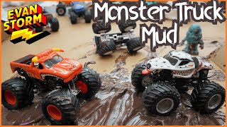 Monster Truck Monday: Monster Trucks In Mud DIY Box Fort Racetrack