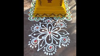 Tulasi Kota Muggulu #4 || Floral Rangoli