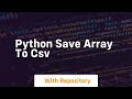 python save array to csv
