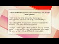 Automate File Encryption: How To Protect Documents With Python? - Python Code School