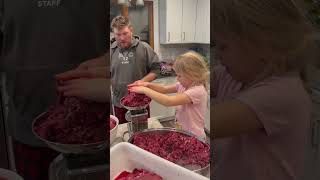 Daddy \u0026 5YO daughter grind meat for homemade jerky! #shorts #diyfamily