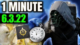 Xur Sells a Broken Gun. Literally.  (Xur in 1 MINUTE! 6.3.22 - Destiny 2)