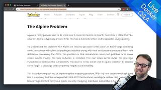 Is Alpine Really More Secure? Live #AMA on DevOps and Docker (Ep 23)