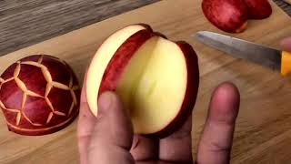 How to Make Apple Garnish - Fruit Carving Video For Beginners
