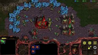 StarCraft - 1 Zerg VS 7 AI Playthrough (Map: Big Game Hunters)