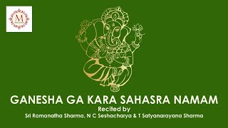 GANESHA GA KARA SAHASRANAMAM