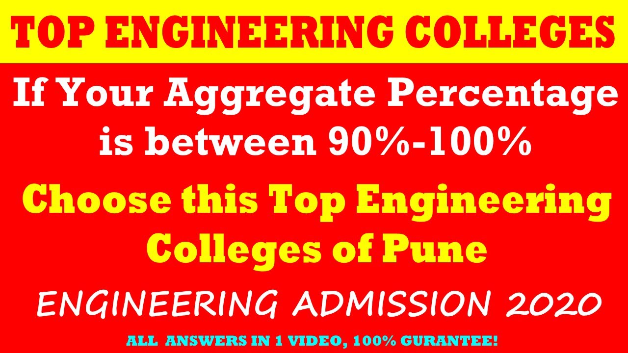 List Of Top Engineering Colleges In Pune | Aggregate Percentage Between ...