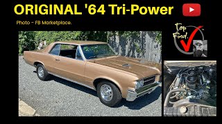 TOP PICK - 1964 Pontiac GTO - 389 V8 - original Tri-Power - $44,000 - NJ.