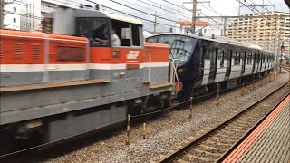 [第3編成も甲種！]相鉄12000系12103編成 甲種輸送 大船駅通過シーン