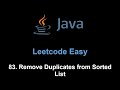 Leetcode 83. Remove Duplicates from Sorted List (Java)