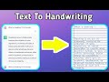 How to convert Text to Handwriting l Convert text to various Handwriting l ADD2LIST