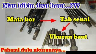 If you want to drill bolts, you have to know the size of the drill bit and the drill tab first